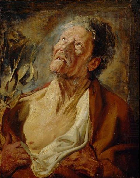 Jacob Jordaens Portrait of Abraham Grapheus as Job china oil painting image